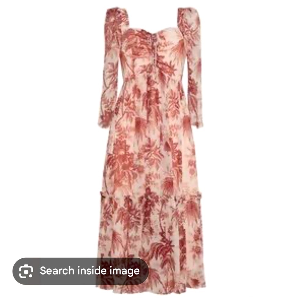 Cara cara Estela pink silk midi dress